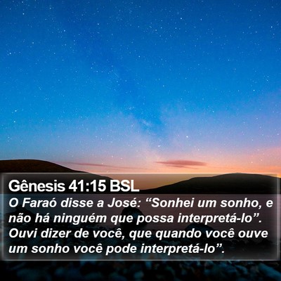 Gênesis 41:15 BSL Bible Verse Image