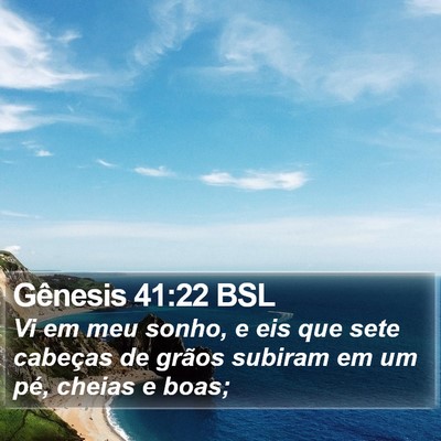 Gênesis 41:22 BSL Bible Verse Image