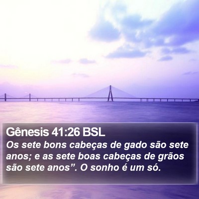 Gênesis 41:26 BSL Bible Verse Image