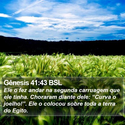 Gênesis 41:43 BSL Bible Verse Image