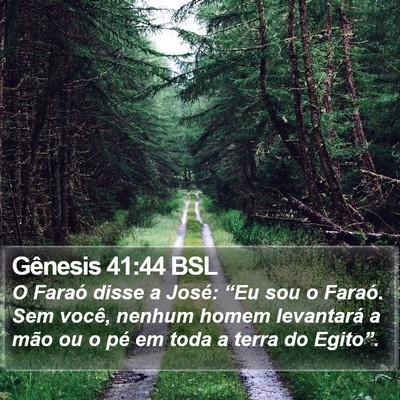 Gênesis 41:44 BSL Bible Verse Image