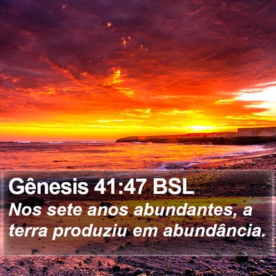 Gênesis 41:47 BSL Bible Verse Image