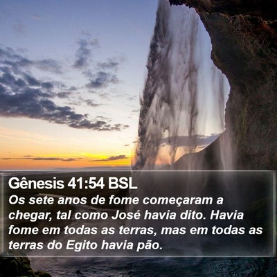 Gênesis 41:54 BSL Bible Verse Image