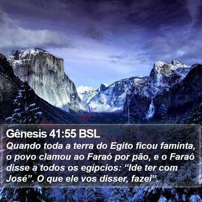 Gênesis 41:55 BSL Bible Verse Image