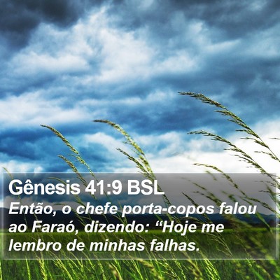 Gênesis 41:9 BSL Bible Verse Image