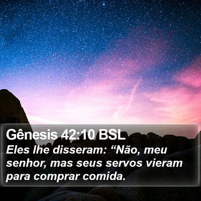 Gênesis 42:10 BSL Bible Verse Image