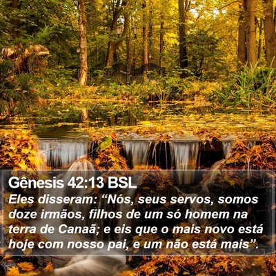 Gênesis 42:13 BSL Bible Verse Image