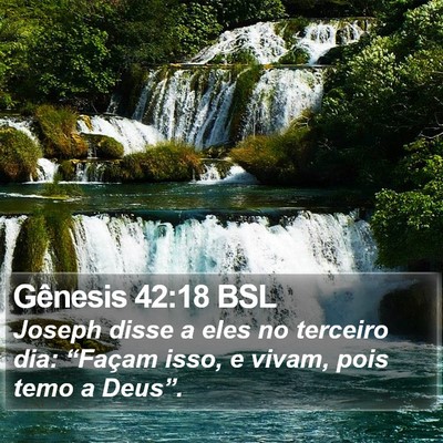 Gênesis 42:18 BSL Bible Verse Image