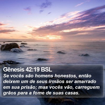 Gênesis 42:19 BSL Bible Verse Image
