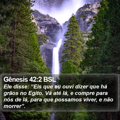 Gênesis 42:2 BSL Bible Verse Image