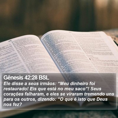 Gênesis 42:28 BSL Bible Verse Image