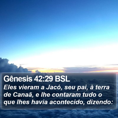 Gênesis 42:29 BSL Bible Verse Image