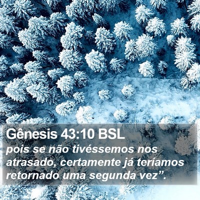 Gênesis 43:10 BSL Bible Verse Image