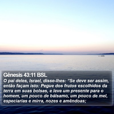 Gênesis 43:11 BSL Bible Verse Image