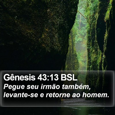 Gênesis 43:13 BSL Bible Verse Image