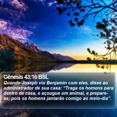 Gênesis 43:16 BSL Bible Verse Image