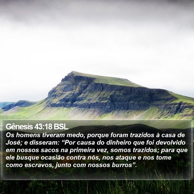Gênesis 43:18 BSL Bible Verse Image