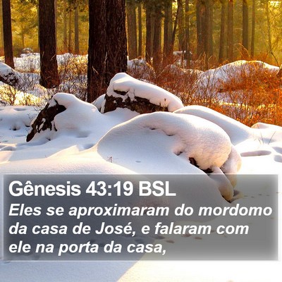 Gênesis 43:19 BSL Bible Verse Image