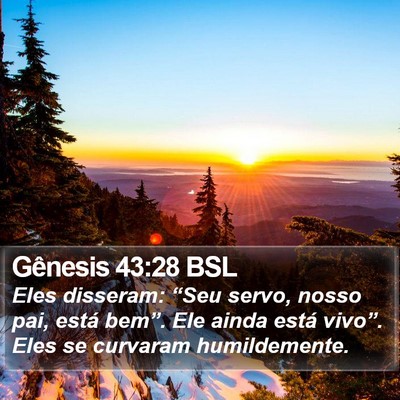 Gênesis 43:28 BSL Bible Verse Image