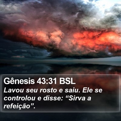 Gênesis 43:31 BSL Bible Verse Image