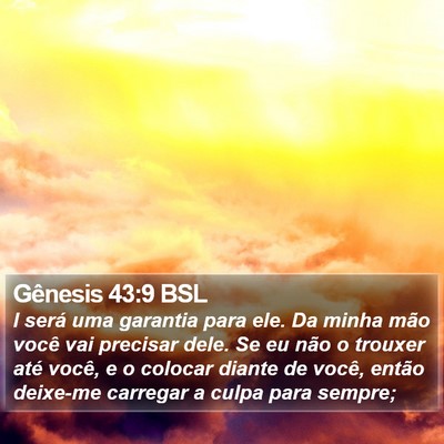 Gênesis 43:9 BSL Bible Verse Image