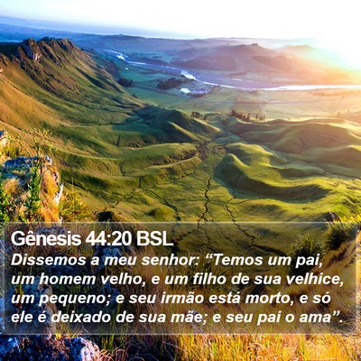 Gênesis 44:20 BSL Bible Verse Image