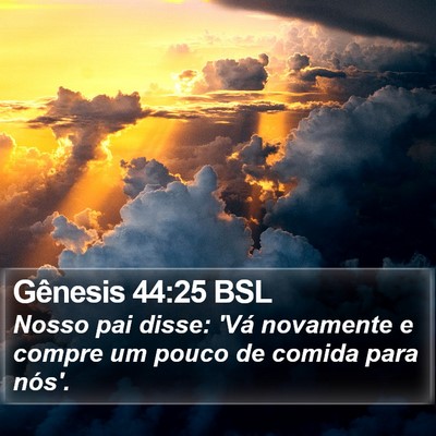 Gênesis 44:25 BSL Bible Verse Image