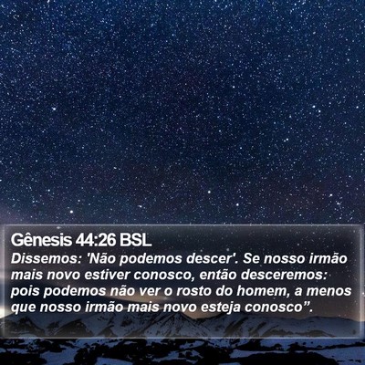 Gênesis 44:26 BSL Bible Verse Image