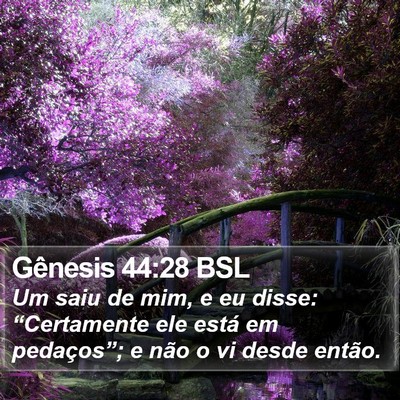 Gênesis 44:28 BSL Bible Verse Image