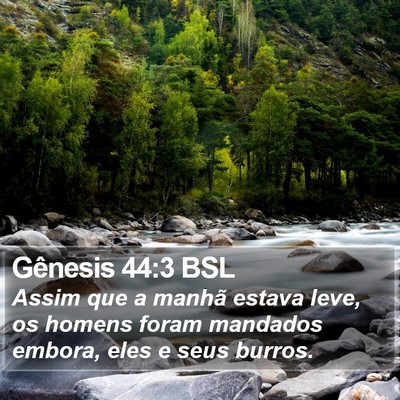 Gênesis 44:3 BSL Bible Verse Image