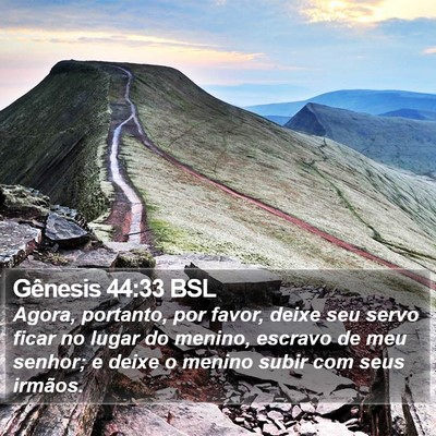 Gênesis 44:33 BSL Bible Verse Image