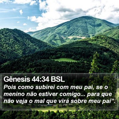 Gênesis 44:34 BSL Bible Verse Image