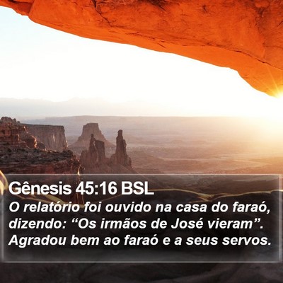 Gênesis 45:16 BSL Bible Verse Image