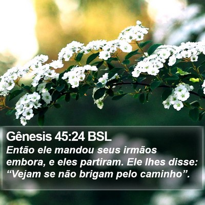 Gênesis 45:24 BSL Bible Verse Image