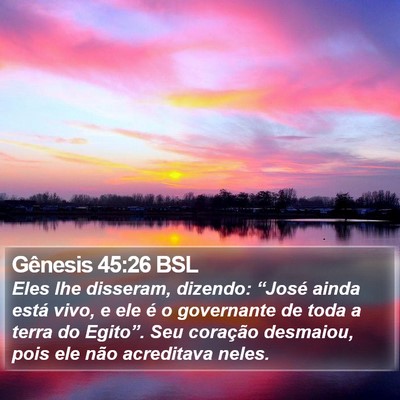 Gênesis 45:26 BSL Bible Verse Image