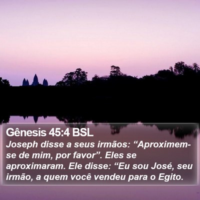 Gênesis 45:4 BSL Bible Verse Image