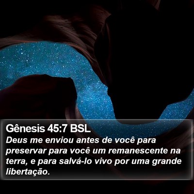 Gênesis 45:7 BSL Bible Verse Image