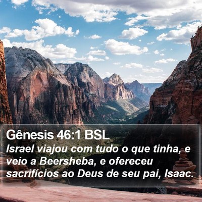 Gênesis 46:1 BSL Bible Verse Image