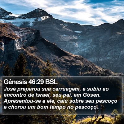 Gênesis 46:29 BSL Bible Verse Image
