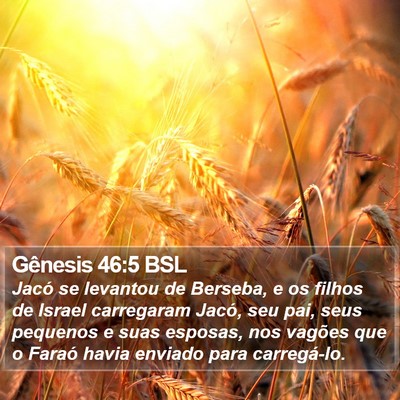 Gênesis 46:5 BSL Bible Verse Image