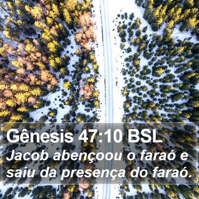 Gênesis 47:10 BSL Bible Verse Image