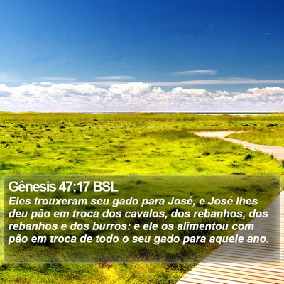 Gênesis 47:17 BSL Bible Verse Image