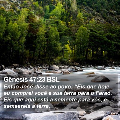 Gênesis 47:23 BSL Bible Verse Image
