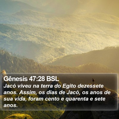 Gênesis 47:28 BSL Bible Verse Image