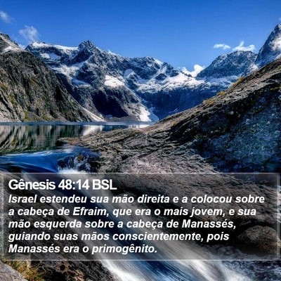 Gênesis 48:14 BSL Bible Verse Image