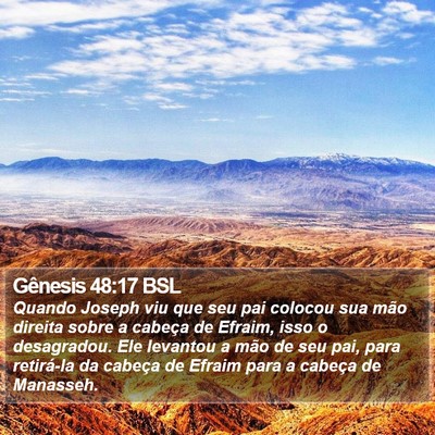 Gênesis 48:17 BSL Bible Verse Image
