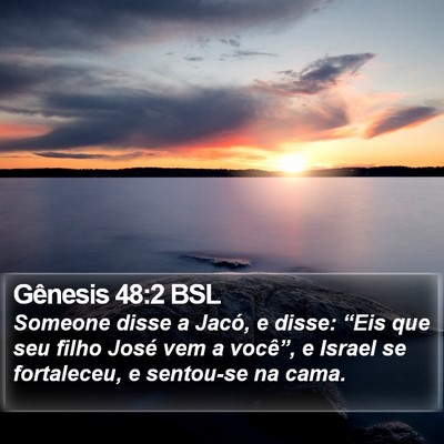 Gênesis 48:2 BSL Bible Verse Image