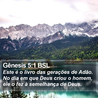 Gênesis 5:1 BSL Bible Verse Image