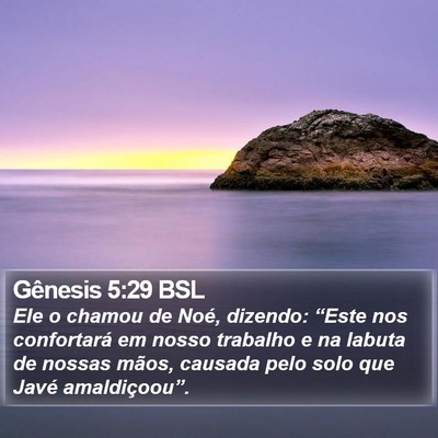 Gênesis 5:29 BSL Bible Verse Image