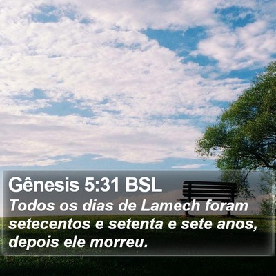 Gênesis 5:31 BSL Bible Verse Image